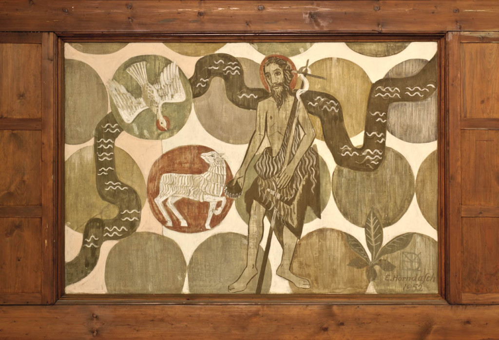 Deckengemälde in der Christuskirche: Johannes der Täufer