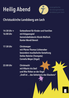 in dunkler Nacht der Stern über der Kirche